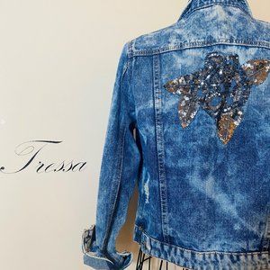 Jean Jacket with Free People patch detail